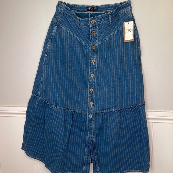 New!! Ralph Lauren Jean Skirt - Picture 3 of 5